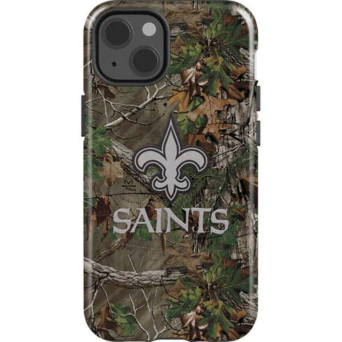 NFL New Orleans Saints Realtree Xtra Green Camo iPhone 15 Impact Case