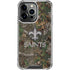NFL New Orleans Saints Realtree Xtra Green Camo iPhone 14 Pro Clear Case