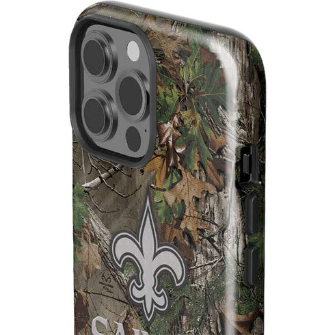 NFL New Orleans Saints Realtree Xtra Green Camo iPhone 15 Pro Max Impact Case