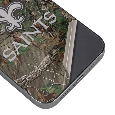 NFL New Orleans Saints Realtree Xtra Green Camo iPhone 15 Pro Skin