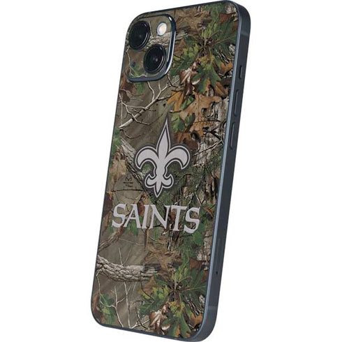 NFL New Orleans Saints Realtree Xtra Green Camo iPhone 15 Skin