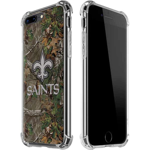 NFL New Orleans Saints Realtree Xtra Green Camo iPhone 7/8 Plus Clear Case