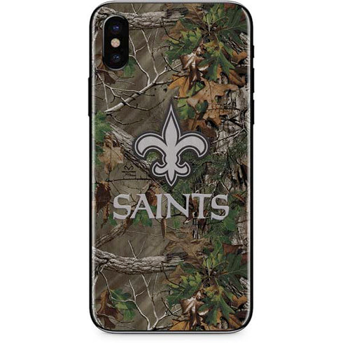 NFL New Orleans Saints Realtree Xtra Green Camo iPhone XS Max Skin