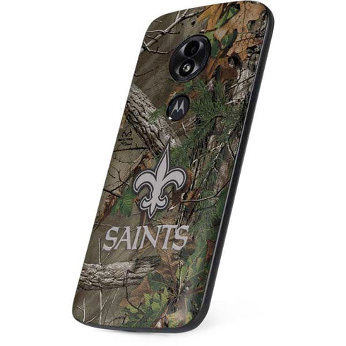 NFL New Orleans Saints Realtree Xtra Green Camo Moto E5 Play Skin