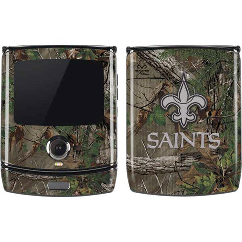 NFL New Orleans Saints Realtree Xtra Green Camo Motorola RAZR Skin