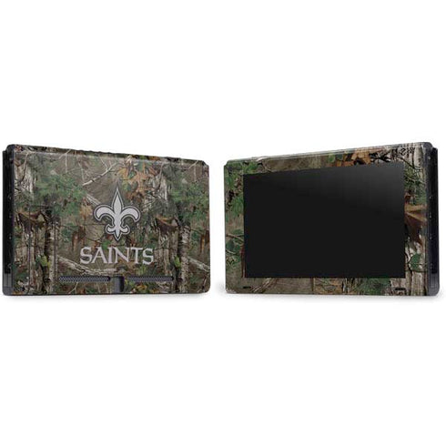 NFL New Orleans Saints Realtree Xtra Green Camo Nintendo Switch Bundle Skin