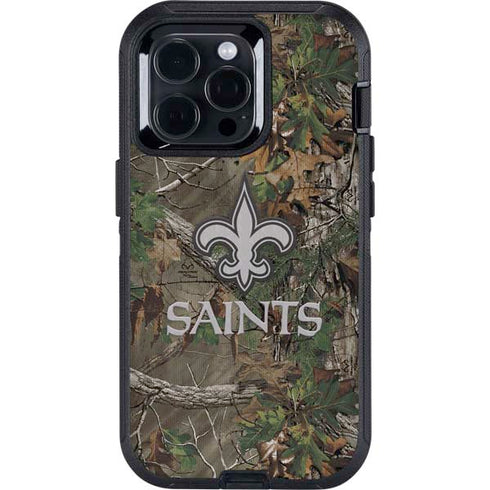 NFL New Orleans Saints Realtree Xtra Green Camo Otterbox Defender iPhone Skin