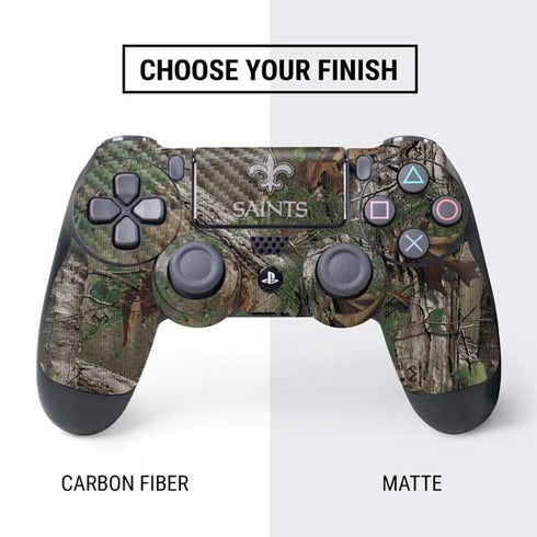 NFL New Orleans Saints Realtree Xtra Green Camo PS4 Controller Skin