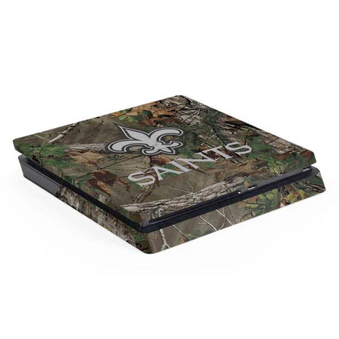 NFL New Orleans Saints Realtree Xtra Green Camo PS4 Slim Skin