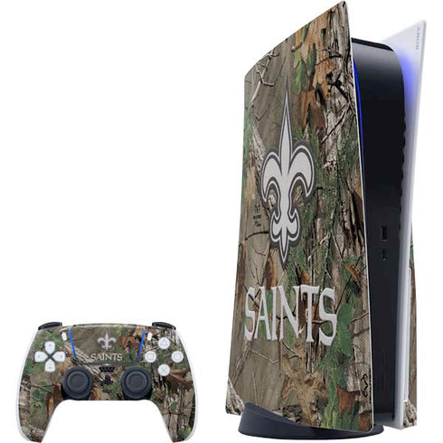 NFL New Orleans Saints Realtree Xtra Green Camo PS5 Bundle Skin