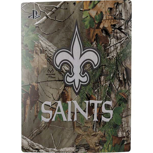 NFL New Orleans Saints Realtree Xtra Green Camo PS5 Digital Edition Console Skin