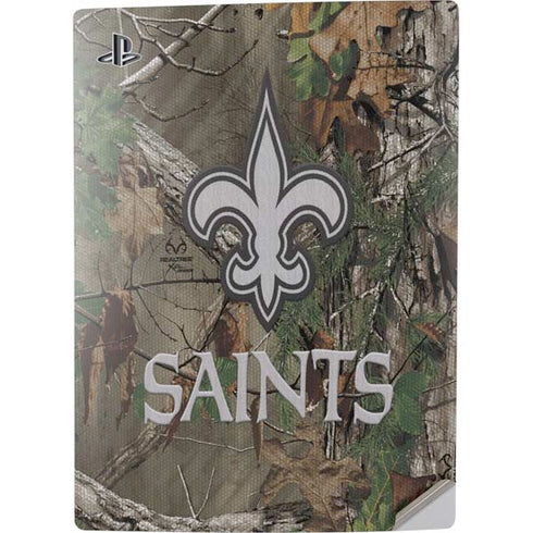 NFL New Orleans Saints Realtree Xtra Green Camo PS5 Digital Edition Console Skin