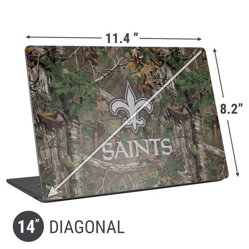 NFL New Orleans Saints Realtree Xtra Green Camo Universal Laptop 14in (11.4 x 8.2in) Skin