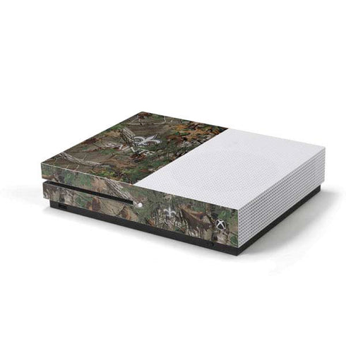 NFL New Orleans Saints Realtree Xtra Green Camo Xbox One S Console Skin