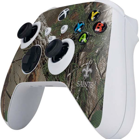 NFL New Orleans Saints Realtree Xtra Green Camo Xbox Series S Controller Skin