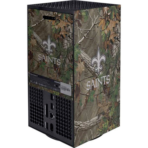 NFL New Orleans Saints Realtree Xtra Green Camo Xbox Series X Bundle Skin