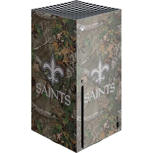NFL New Orleans Saints Realtree Xtra Green Camo Xbox Series X Console Skin