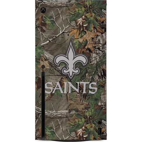 NFL New Orleans Saints Realtree Xtra Green Camo Xbox Series X Console Skin