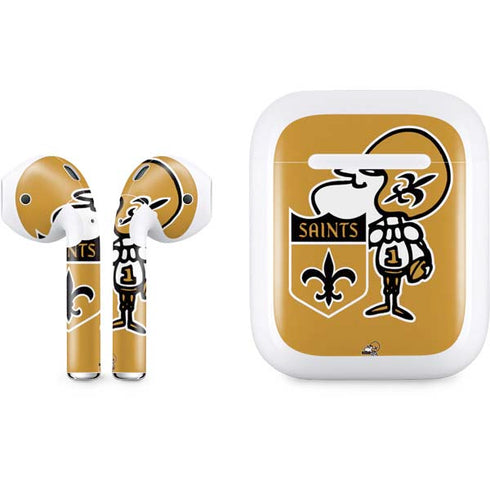 NFL New Orleans Saints Retro Logo Apple AirPods Skin