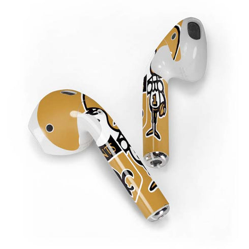 NFL New Orleans Saints Retro Logo Apple AirPods Skin
