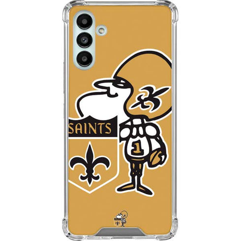 NFL New Orleans Saints Retro Logo Galaxy A13 5G Clear Case