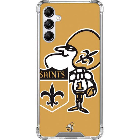 NFL New Orleans Saints Retro Logo Galaxy A14 5G Clear Case