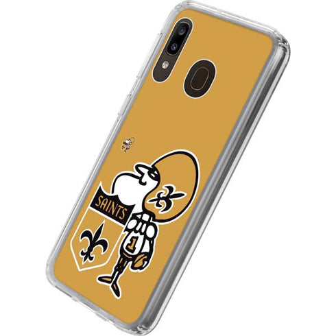NFL New Orleans Saints Retro Logo Galaxy A20 Clear Case
