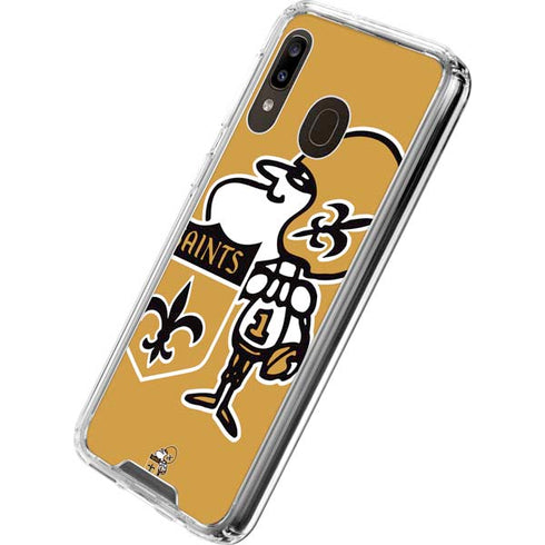 NFL New Orleans Saints Retro Logo Galaxy A30 Clear Case
