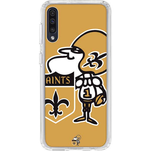NFL New Orleans Saints Retro Logo Galaxy A50 Clear Case