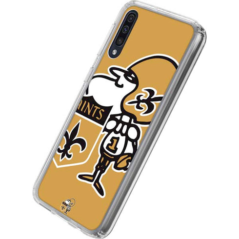 NFL New Orleans Saints Retro Logo Galaxy A50 Clear Case