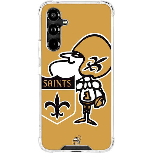 NFL New Orleans Saints Retro Logo Galaxy A54 5G Clear Case