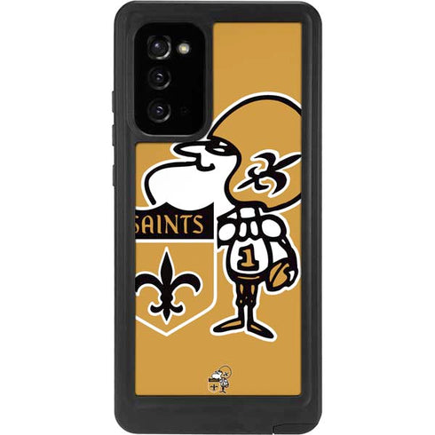 NFL New Orleans Saints Retro Logo Galaxy Note20 5G Waterproof Case