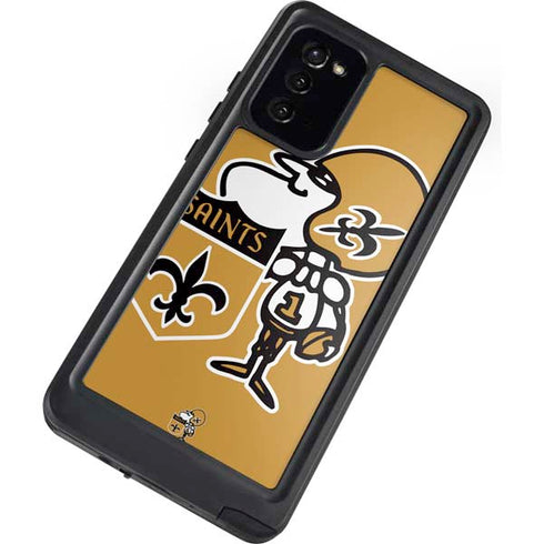 NFL New Orleans Saints Retro Logo Galaxy Note20 5G Waterproof Case