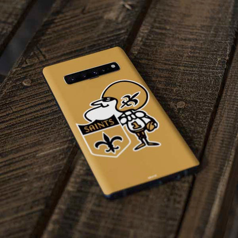 NFL New Orleans Saints Retro Logo Galaxy S10 Plus Skin