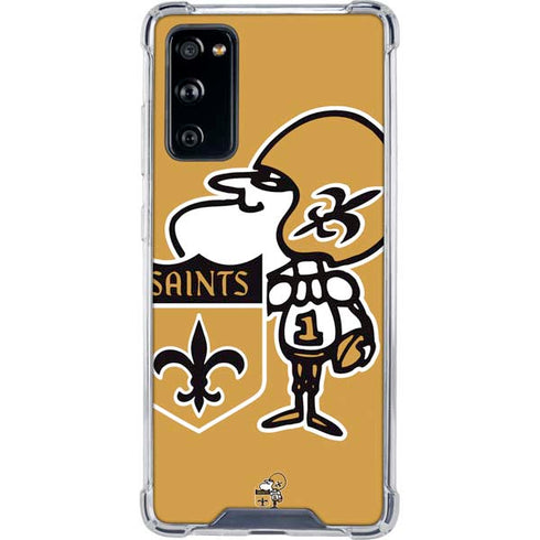 NFL New Orleans Saints Retro Logo Galaxy S20 FE Clear Case