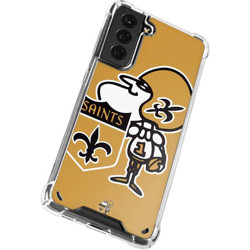 NFL New Orleans Saints Retro Logo Galaxy S21 Plus 5G Clear Case