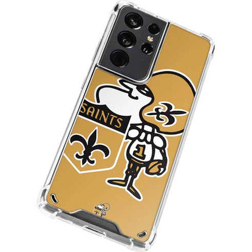 NFL New Orleans Saints Retro Logo Galaxy S21 Ultra 5G Clear Case