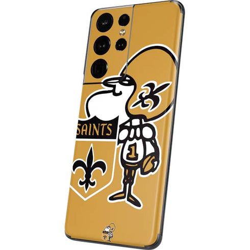 NFL New Orleans Saints Retro Logo Galaxy S21 Ultra 5G Skin