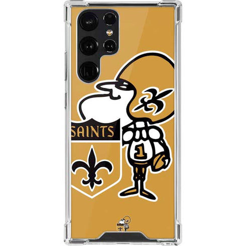 NFL New Orleans Saints Retro Logo Galaxy S22 Ultra Clear Case