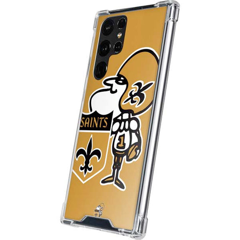 NFL New Orleans Saints Retro Logo Galaxy S22 Ultra Clear Case
