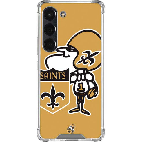 NFL New Orleans Saints Retro Logo Galaxy S23 Clear Case
