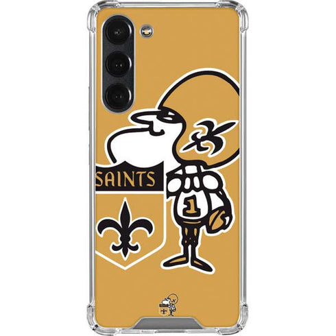 NFL New Orleans Saints Retro Logo Galaxy S23 Plus Clear Case
