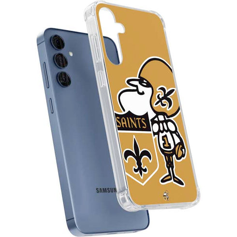 NFL New Orleans Saints Retro Logo Galaxy S24 Clear Case