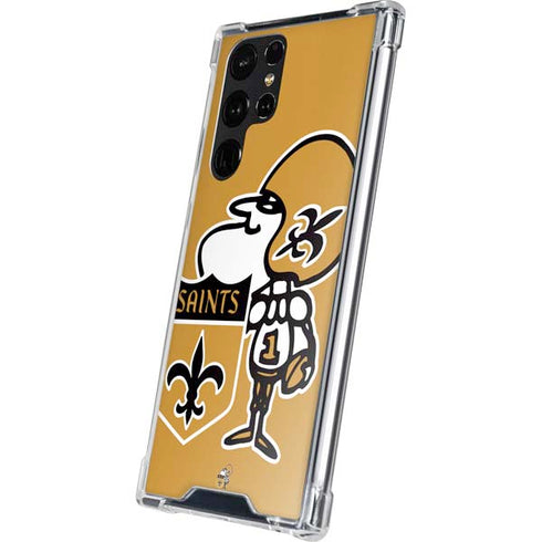 NFL New Orleans Saints Retro Logo Galaxy S24 Ultra Clear Case