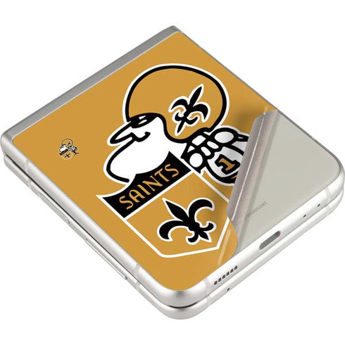 NFL New Orleans Saints Retro Logo Galaxy Z Flip3 5G Skin