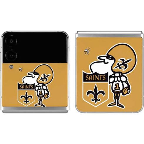NFL New Orleans Saints Retro Logo Galaxy Z Flip4 5G Skin