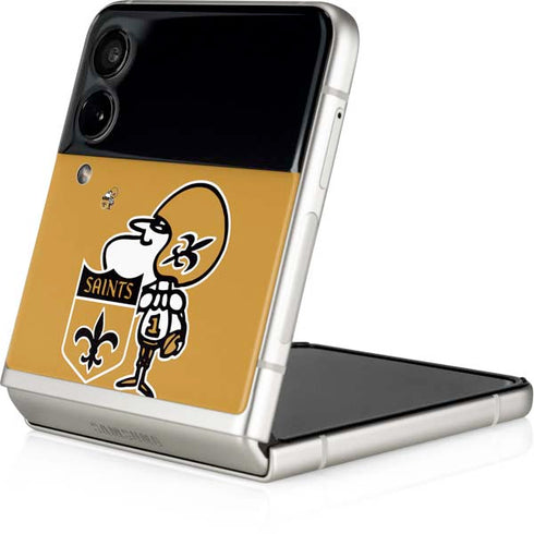 NFL New Orleans Saints Retro Logo Galaxy Z Flip4 5G Skin