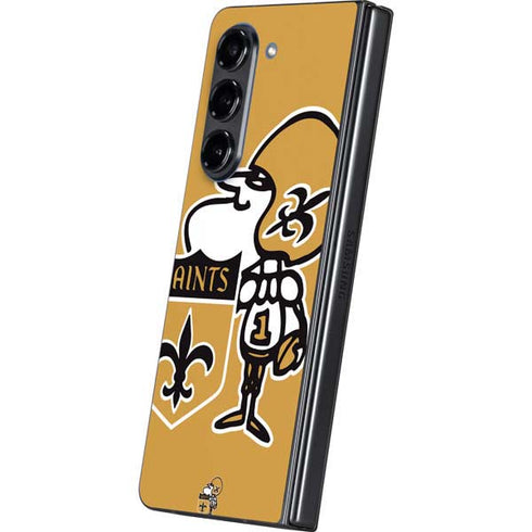 NFL New Orleans Saints Retro Logo Galaxy Z Fold5 5G Skin