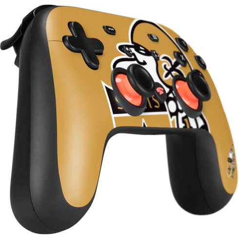 NFL New Orleans Saints Retro Logo Google Stadia Controller Skin