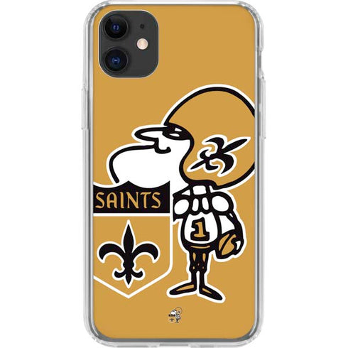 NFL New Orleans Saints Retro Logo iPhone 11 Clear Case